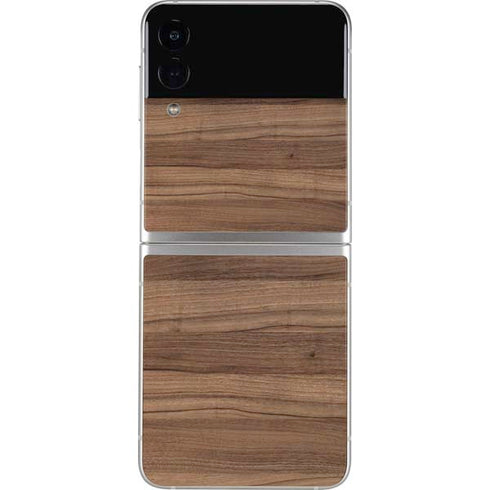 Natural Walnut Wood Galaxy Z Flip4 5G Skin